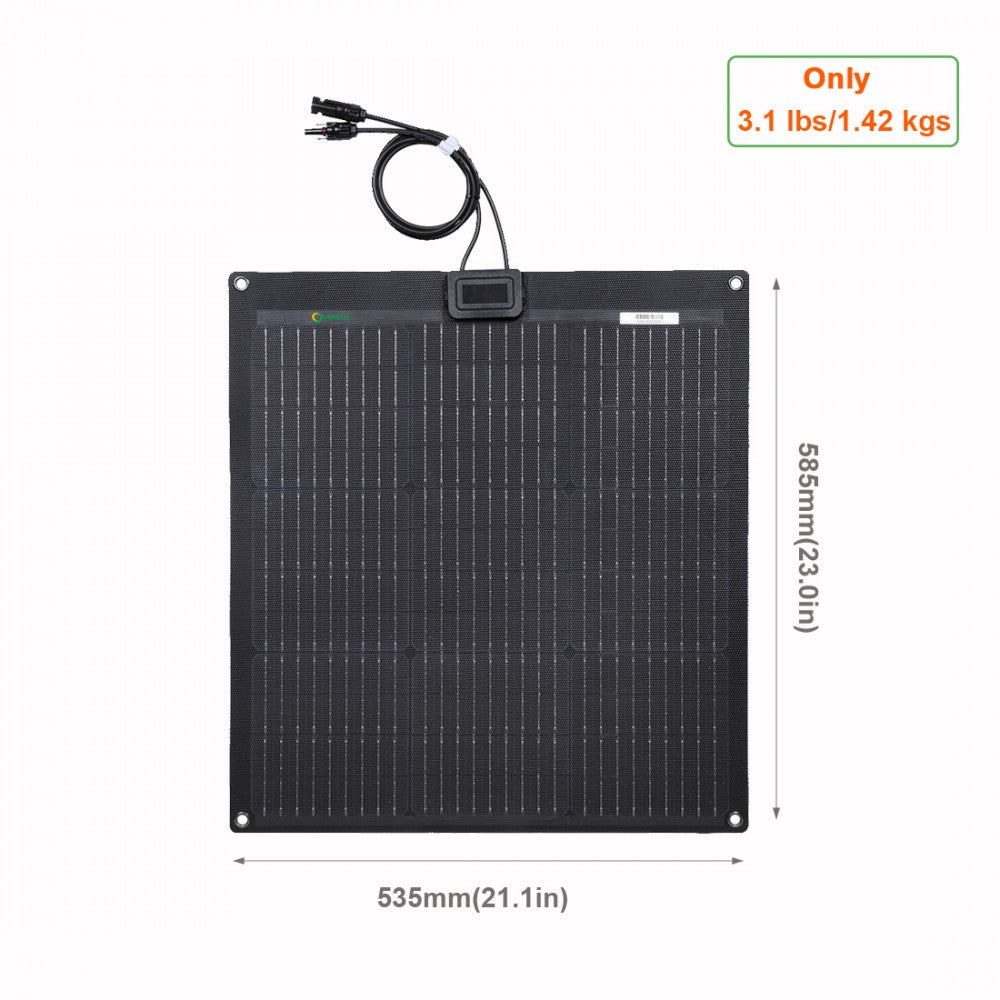 VSS Semi-Flexible Solar Panel, Modular (535mm x 585mm) 50-Watt
