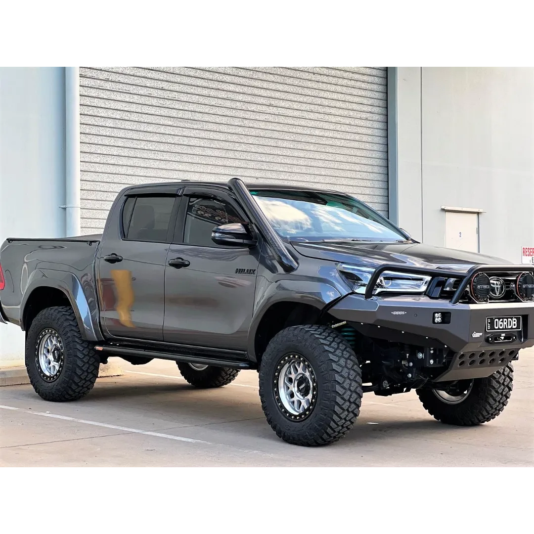 FATZ FABRICATION N80 HILUX RH SHORT ENTRY SNORKEL. POLISHED FINISH. SUIT 4" AIRBOX INLET (FATZ & FACTORY) -FFN80-SNRH-SHE-POL-4