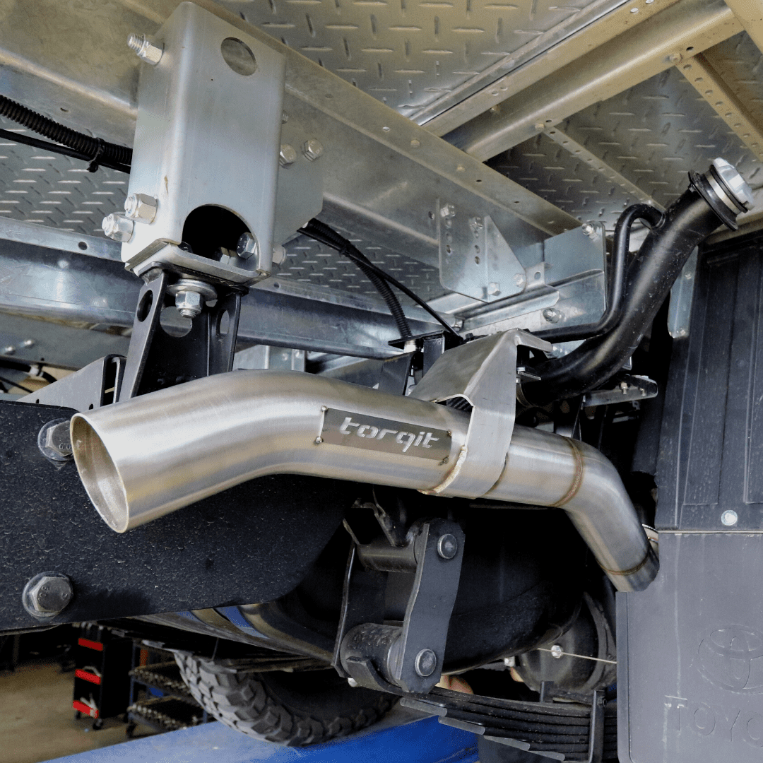 TORQIT  3.5" DPF Back Exhaust Twin (L/R Exit) to suit Toyota 79 Series- HS8148SS-TW