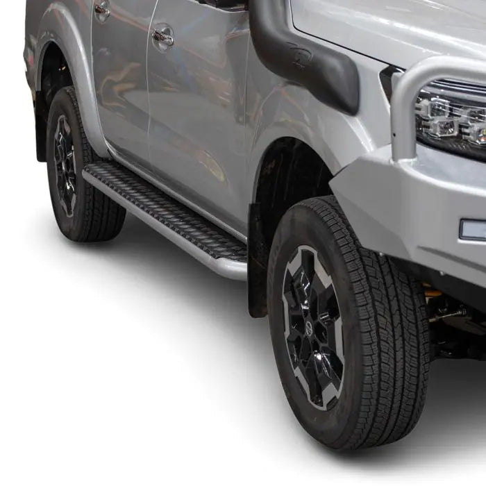 TJM SIDE STEPS MODULAR STEEL SAT BLACK 63MM FOR NISSAN NAVARA (IN STORE PICK-UP ONLY)