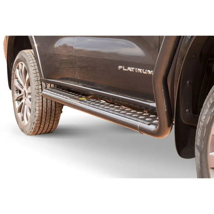 TJM SIDE STEPS MODULAR STEEL SAT BLACK 63MM FOR FORD EVEREST UB (IN STORE PICK-UP ONLY)