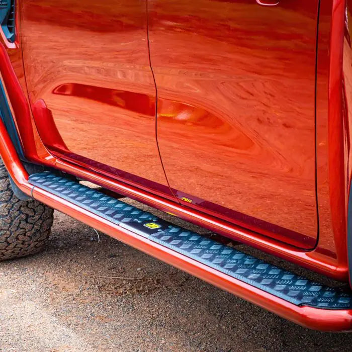TJM SIDE STEPS MODULAR STEEL SAT BLACK 63MM FOR FORD RANGER PY / VOLKSWAGEN AMAROK (IN STORE PICK-UP ONLY)