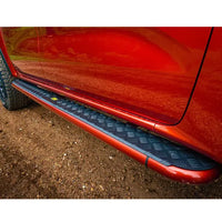 TJM SIDE STEPS MODULAR STEEL SAT BLACK 63MM FOR FORD RANGER PY / VOLKSWAGEN AMAROK (IN STORE PICK-UP ONLY)