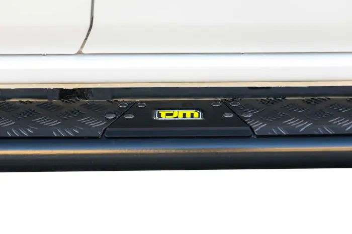 TJM SIDE STEPS MODULAR STEEL SAT BLACK 63MM FOR  FORD RANGER PY / VOLKSWAGEN AMAROK (IN STORE PICK-UP ONLY)