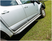TJM SIDE STEPS MODULAR STEEL SAT BLACK 50MM FOR ISUZU D-MAX TF / HOLDEN COLORADO RG (IN STORE PICK-UP ONLY)