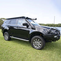 TJM SIDE STEPS MODULAR STEEL SAT BLACK 63MM FOR ISUZU MU-X UJ