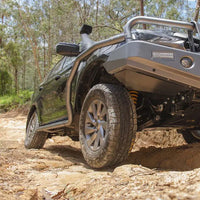 TJM SIDE STEPS MODULAR STEEL SAT BLACK 63MM FOR ISUZU MU-X UJ
