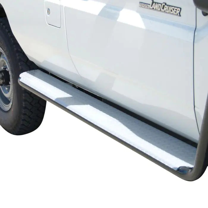 TJM SIDE STEPS MODULAR STEEL SAT BLACK 63MM FOR TOYOTA LANDCRUISER COMMERCIAL (IN STORE PICK-UP ONLY)