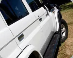 TJM SIDE STEPS MODULAR STEEL SAT BLACK 63MM FOR TOYOTA LANDCRUISER COMMERCIAL (IN STORE PICK-UP ONLY)