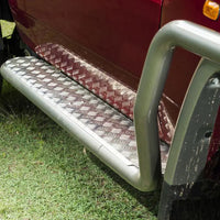 TJM SIDE STEPS MODULAR STEEL SAT BLACK 63MM FOR TOYOTA LANDCRUISER COMMERCIAL