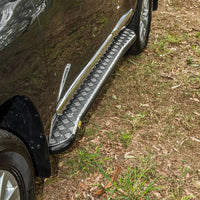 TJM SIDE STEPS MODULAR STEEL SAT BLACK 63MM FOR TOYOTA LANDCRUISER WAGON 200 SERIES (IN STORE PICK-UP ONLY)