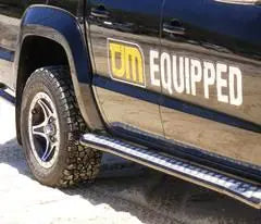 TJM SIDE STEPS MODULAR STEEL SAT BLACK 50MM FOR VOLKSWAGEN AMAROK 2H (IN STORE PICK-UP ONLY)