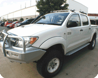 TJM SIDE STEPS MODULAR STEEL SAT BLACK 50MM FOR TOYOTA HILUX 7TH GEN 04/05-07/11 (IN STORE PICK-UP ONLY)