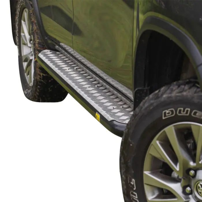 TJM SIDE STEPS MODULAR STEEL SAT BLACK 63MM FOR TOYOTA FORTUNER GUN156R (IN STORE PICK-UP ONLY)