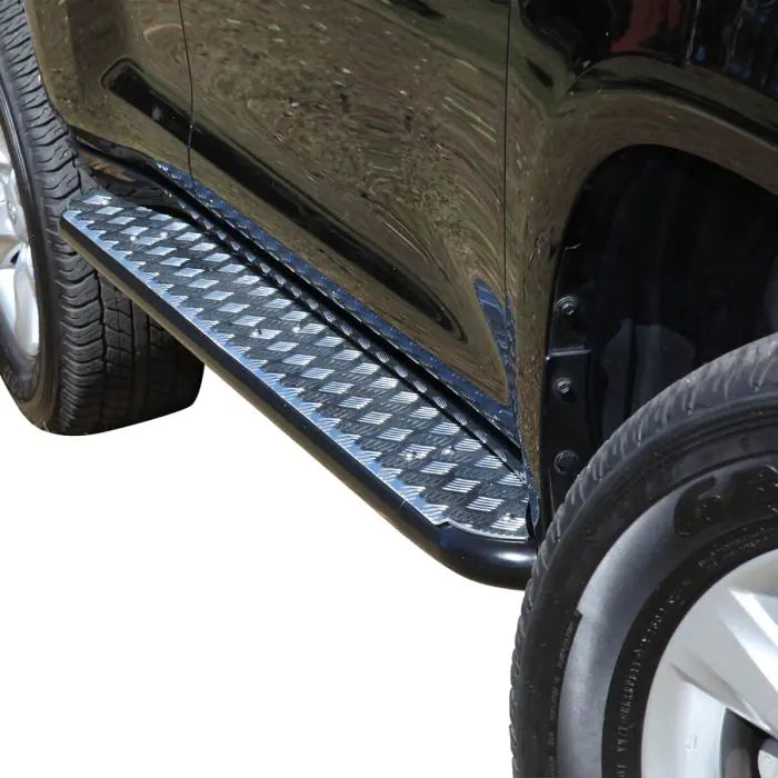 TJM SIDE STEPS MODULAR STEEL SAT BLACK 50MM FOR  TOYOTA PRADO 150 SERIES (IN STORE PICK-UP ONLY)