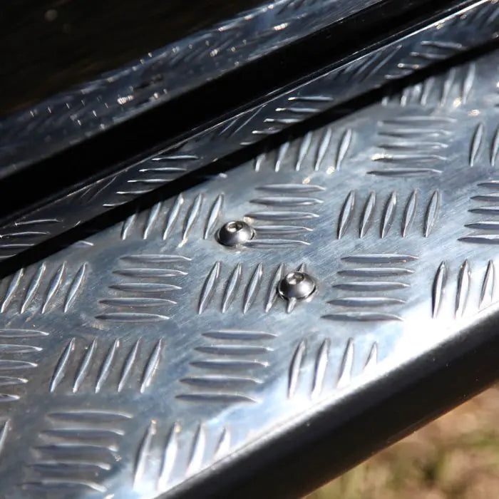 TJM SIDE STEPS MODULAR STEEL SAT BLACK 50MM FOR TOYOTA PRADO 150 SERIES (IN STORE PICK-UP ONLY)