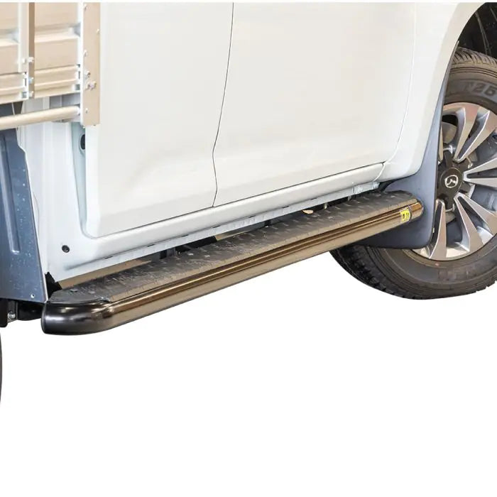 TJM SIDE STEPS MODULAR STEEL SAT BLACK 63MM FOR ISUZU D-MAX RG / MAZDA BT-50 TF (IN STORE PICK-UP ONLY)