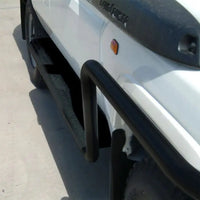 TJM SIDE STEPS MODULAR STEEL TEX BLACK 63MM FOR TOYOTA LANDCRUISER COMMERCIAL GDJ76R / TOYOTA LANDCRUISER COMMERCIAL VDJ76R