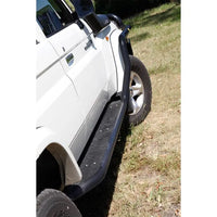 TJM SIDE STEPS MODULAR STEEL TEX BLACK 63MM FOR TOYOTA LANDCRUISER COMMERCIAL GDJ76R / TOYOTA LANDCRUISER COMMERCIAL VDJ76R