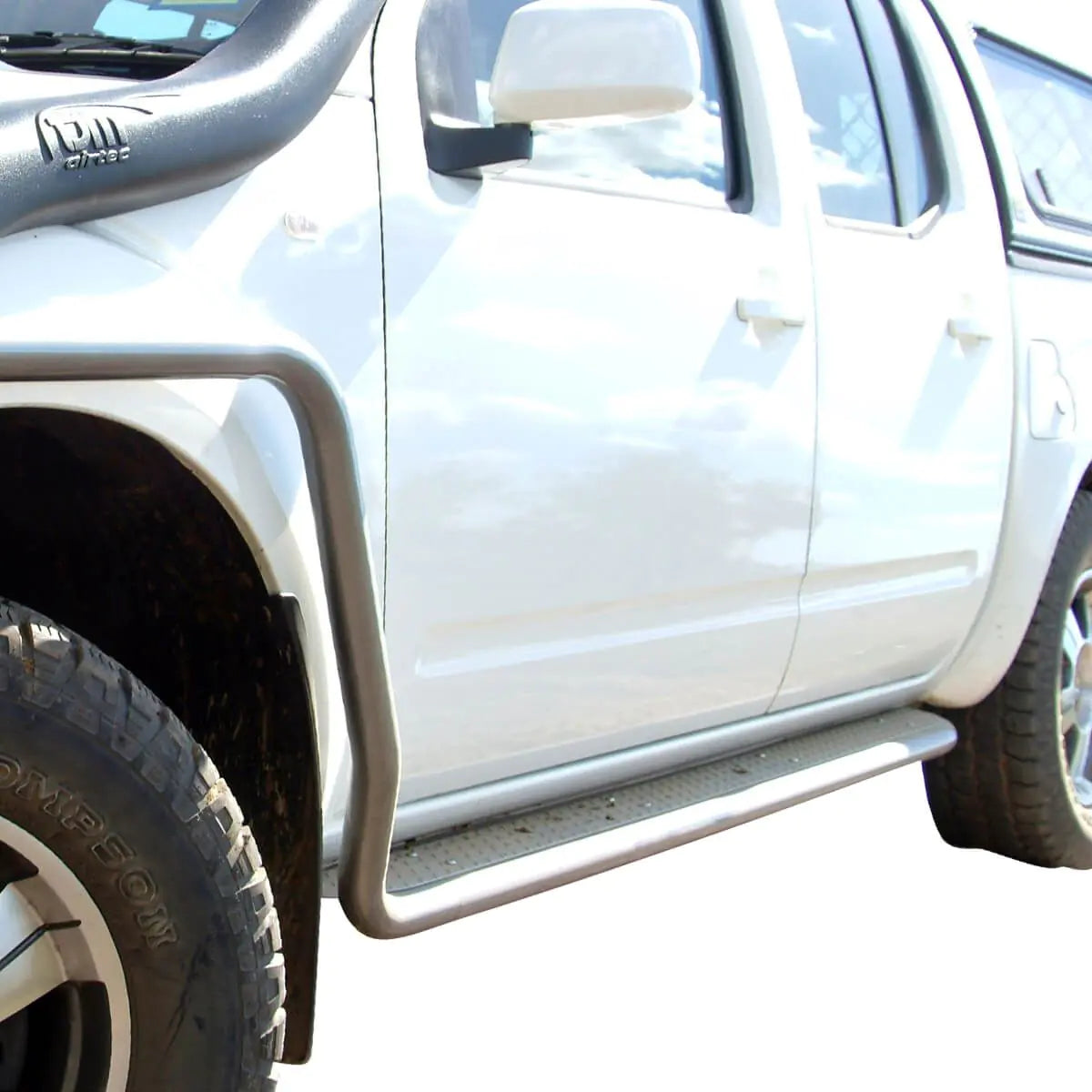 TJM Side Bars & Steps Steel Sat Black 50Mm For NAVARA D40 11/05-01/10 Spanish Built - 780SB4SS10L