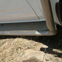 TJM Side Bars & Steps Steel Sat Black 50Mm For NAVARA D40 11/05-01/10 Spanish Built - 780SB4SS10L