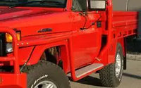 TJM SIDE BARS & STEPS STEEL SAT BLACK 50MM FOR TOYOTA LANDCRUISER COMMERCIAL HJ75, FJ75 84-99 2DR C/CHASSIS/ TOYOTA LANDCRUISER COMMERCIAL HJ75, FJ75 84-99 TROOPY (IN STORE PICK-UP ONLY)