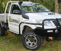 TJM SIDE BARS & STEPS STEEL SAT BLACK 50MM FOR TOYOTA HILUX 7TH GEN 04/05-07/11 (IN STORE PICK-UP ONLY)