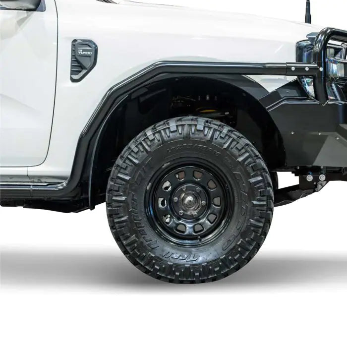 TJM SIDE BAR MODULAR STEEL SAT BLACK 63MM FOR FORD RANGER PY 06/22-ON/ FORD EVEREST UB 09/22-ON (IN STORE PICK-UP ONLY)