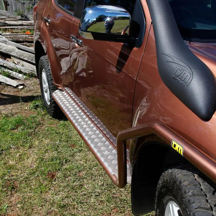 TJM SIDE BAR MODULAR STEEL SAT BLACK 50MM FOR ISUZU D-MAX TF 06/12-01/17 / ISUZU MU-X RF 11/13-04/17 / HOLDEN COLORADO RG 06/12-06/16 (IN STORE PICK-UP ONLY)