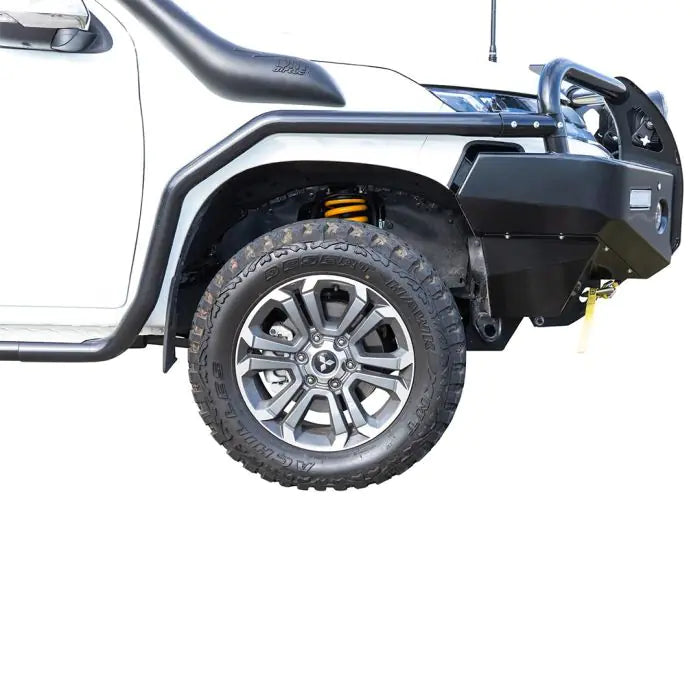 TJM SIDE BAR MODULAR STEEL SAT BLACK 63MM FOR  MITSUBISHI TRITON MR 12/18-02/24 4Dr C/C & P/Up (IN STORE PICK-UP ONLY)