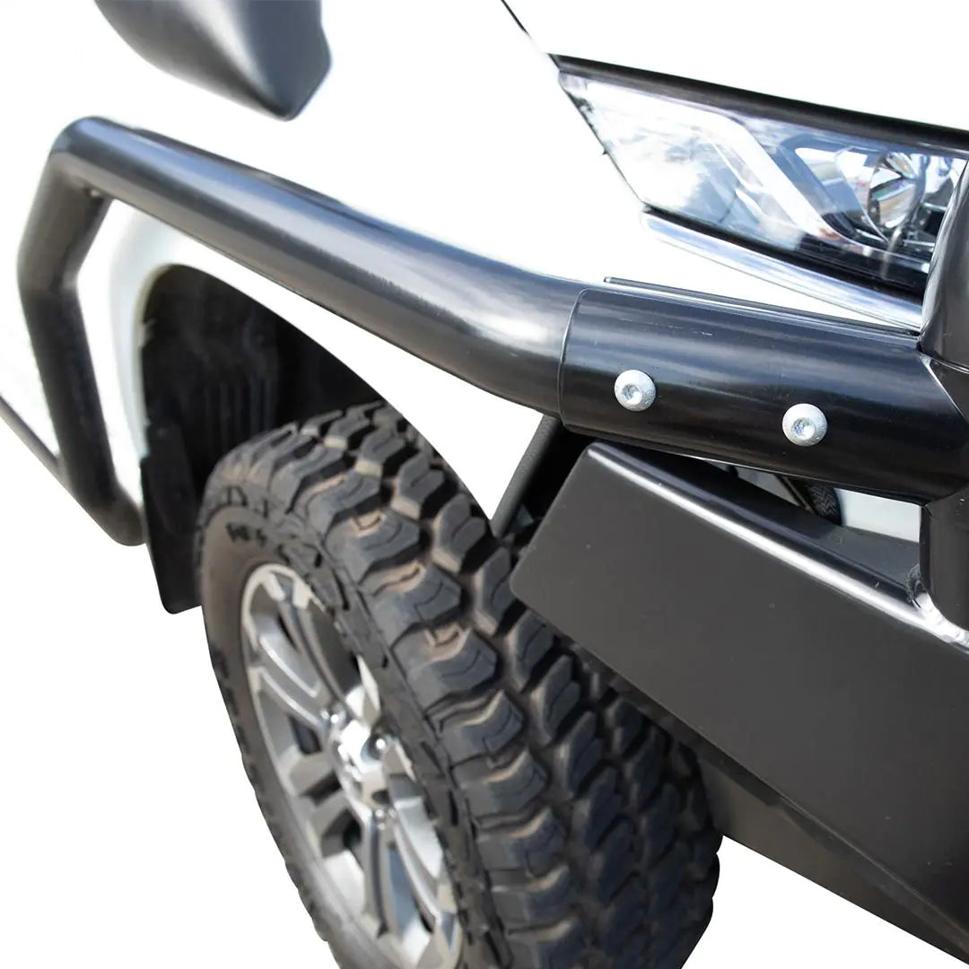 TJM SIDE BAR MODULAR STEEL SAT BLACK 63MM FOR MITSUBISHI TRITON MR 12/18-02/24 4DR C/C & P/UP (IN STORE PICK-UP ONLY)