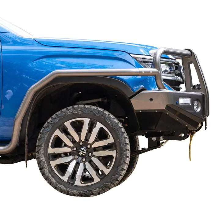 TJM SIDE BAR MODULAR STEEL SAT BLACK 63MM FOR VOLKSWAGEN AMAROK 05/23 -ON (IN STORE PICK-UP ONLY)