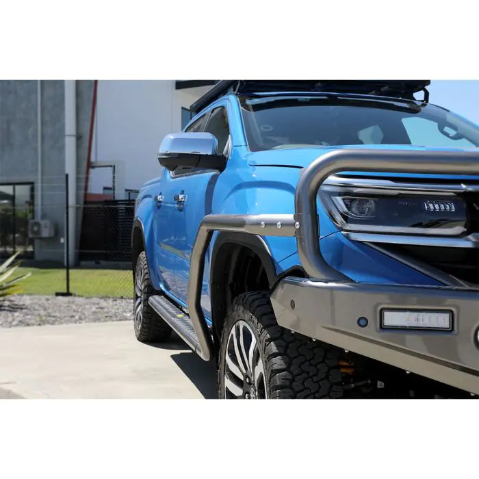 TJM SIDE BAR MODULAR STEEL SAT BLACK 63MM FOR VOLKSWAGEN AMAROK 05/23 -ON (IN STORE PICK-UP ONLY)