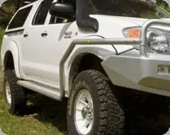 TJM SIDE BAR MODULAR STEEL SAT BLACK 50MM FOR TOYOTA HILUX 7TH GEN 04/05-07/11 (IN STORE PICK-UP ONLY)