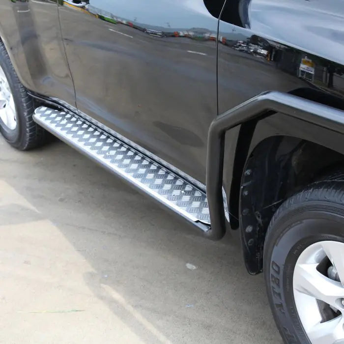 TJM SIDE BAR MODULAR STEEL SAT BLACK 50MM FOR TOYOTA PRADO 150 SERIES 11/09-10/13 / TOYOTA PRADO 150 SERIES 11/13-10/17 (IN STORE PICK-UP ONLY)