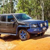 TJM SIDE BAR MODULAR STEEL SAT BLACK 63MM FOR VOLKSWAGEN AMAROK 2H MY17+ 11/16-04/23 4DR P/UP (IN STORE PICK-UP ONLY)