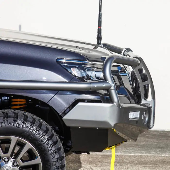 TJM SIDE BAR MODULAR STEEL SAT BLACK 63MM FOR TOYOTA PRADO 150 SERIES 11/17-10/24 (IN STORE PICK-UP ONLY)