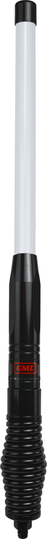 GME 580Mm Heavy Duty Fibreglass Radome Antenna, As004B Spring (2.1Dbi Gain) - White / Black - AE4704WB