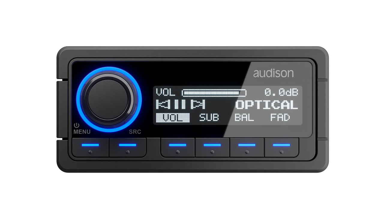 AUDISON Bit Line - Digital Remote Control Media Play Ac Ad Link Compatible Black Rgb Illumination (Drc Mp Can)