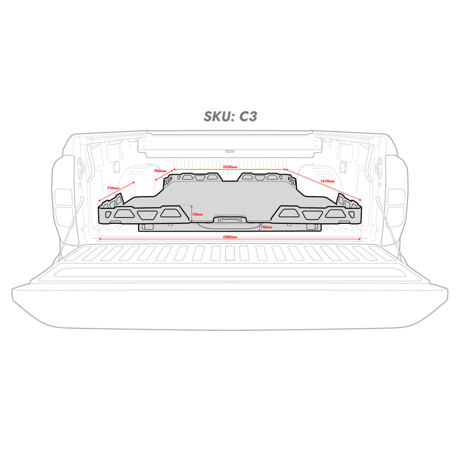 HSP Load Slide Suits Dual Cab Colorado RG - 2012+ -C3