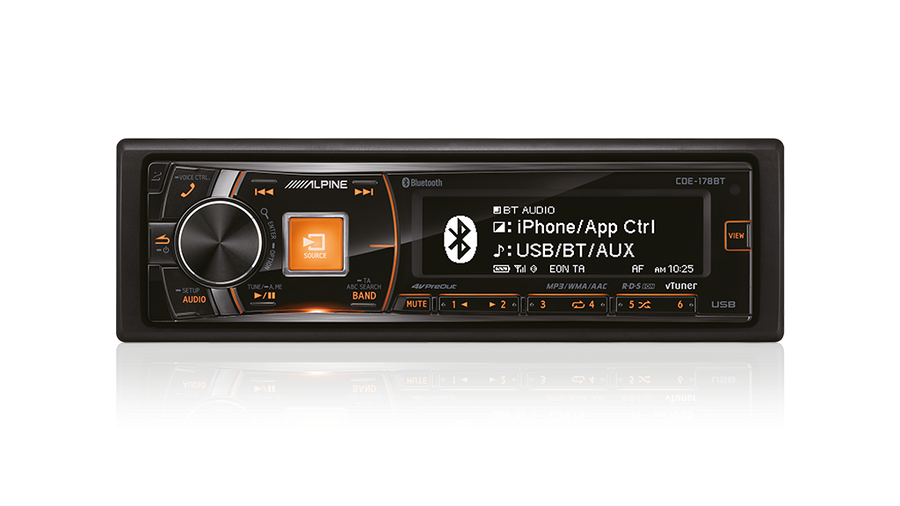 [NLA] Alpine CDE-178BT CD Receiver with Advanced Bluetooth® / USB / iPod® and iPhone® / TuneIt / App Controller