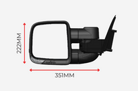 CLEARVIEW BLACK COMPACT TOWING MIRRORS INDICATORS, ELECTRIC HOLDEN COLORADO RG 2013 (MY13) - 2020 (MY20)-CVC-HI-DC2012-IEB