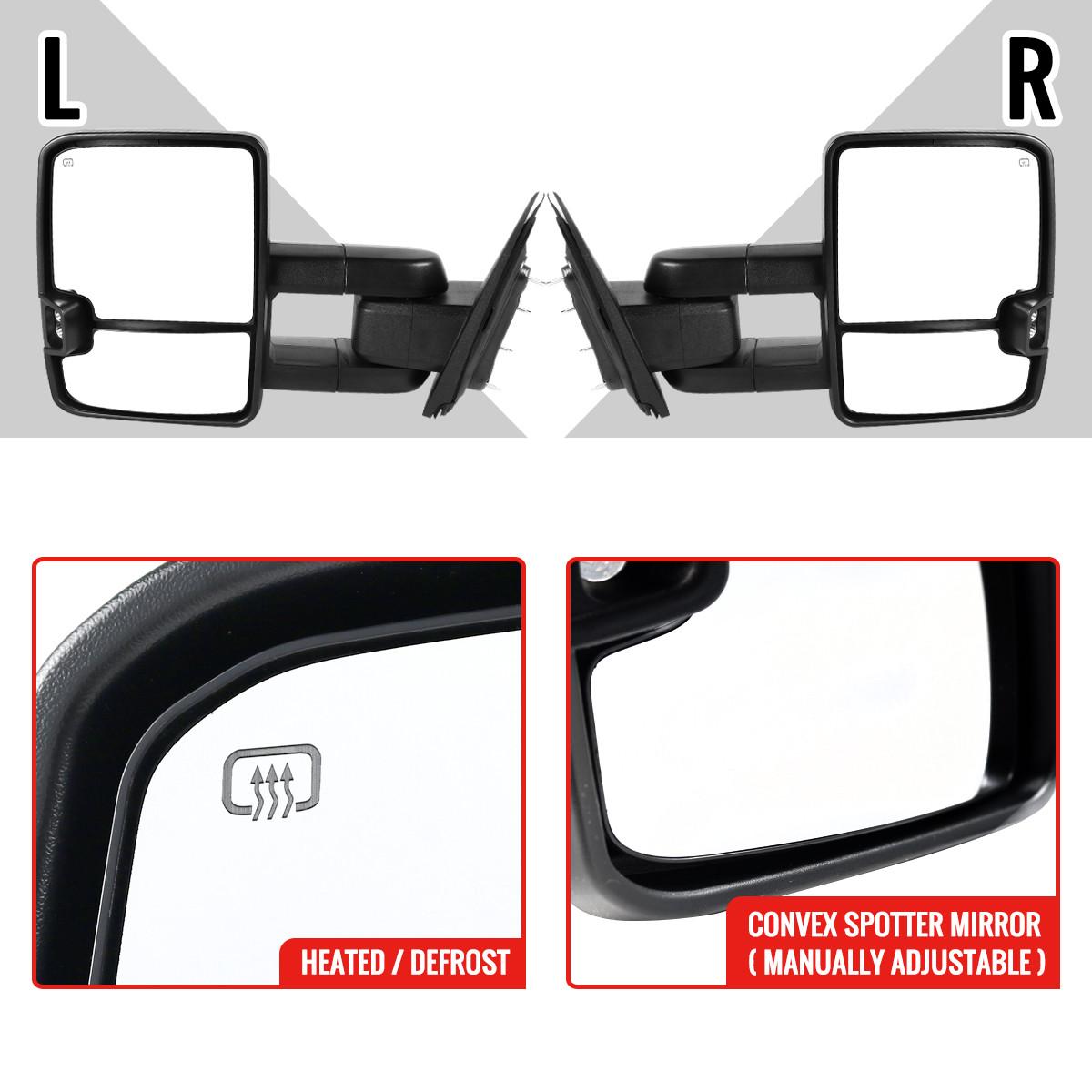 CLEARVIEW Original Manual Towing Mirrors CHEVROLET SILVERADO 2500/3500 2018–2020 CV-CS-HIEB (Standard)