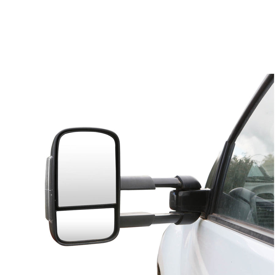 CLEARVIEW Chrome Original Towing Mirrors Electric Toyota LandCruiser 80 Series 1990-1998-CV-TL-80S-EC