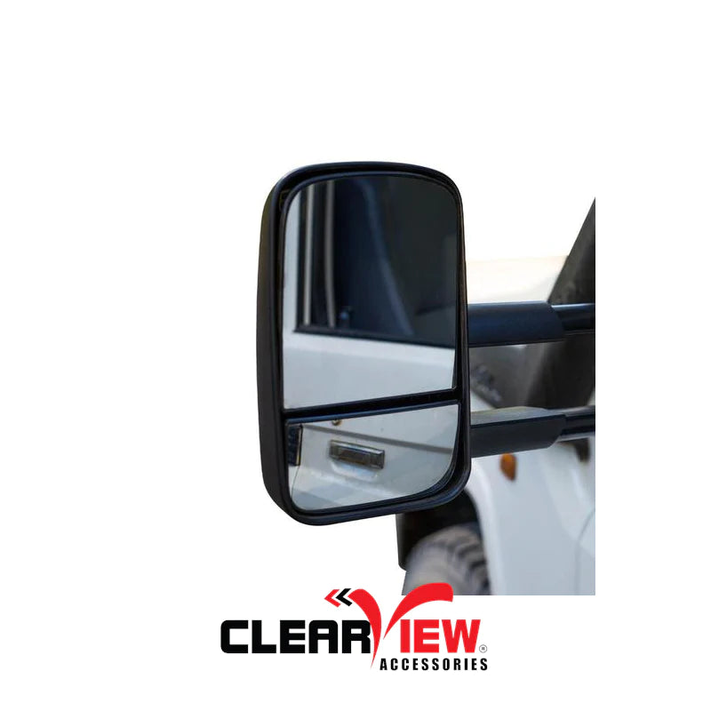 CLEARVIEW COMPACT TOWING MIRRORS INDICATORS, ELECTRIC, BLACK FOR TOYOTA HILUX 2015 ON, TOYOTA FORTUNER CVC-TH-2015-IEB