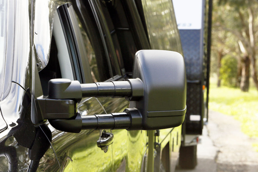 CLEARVIEW Black Next Gen Towing Mirrors Power-Fold, Indicators, Electric Lexus LX 570 2007 - Aug 2015-CVNG-TL-200S-FIEB