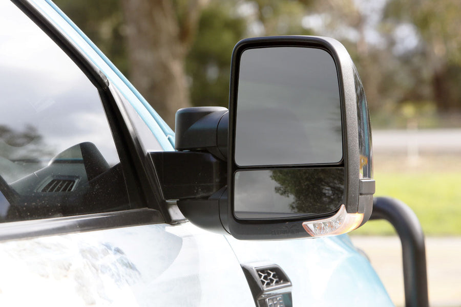 CLEARVIEW Chrome Next Gen Towing Mirrors Heat, Indicators, Electric Toyota HiLux Jul 2015 on-CVNG-TH-2015-HIEC