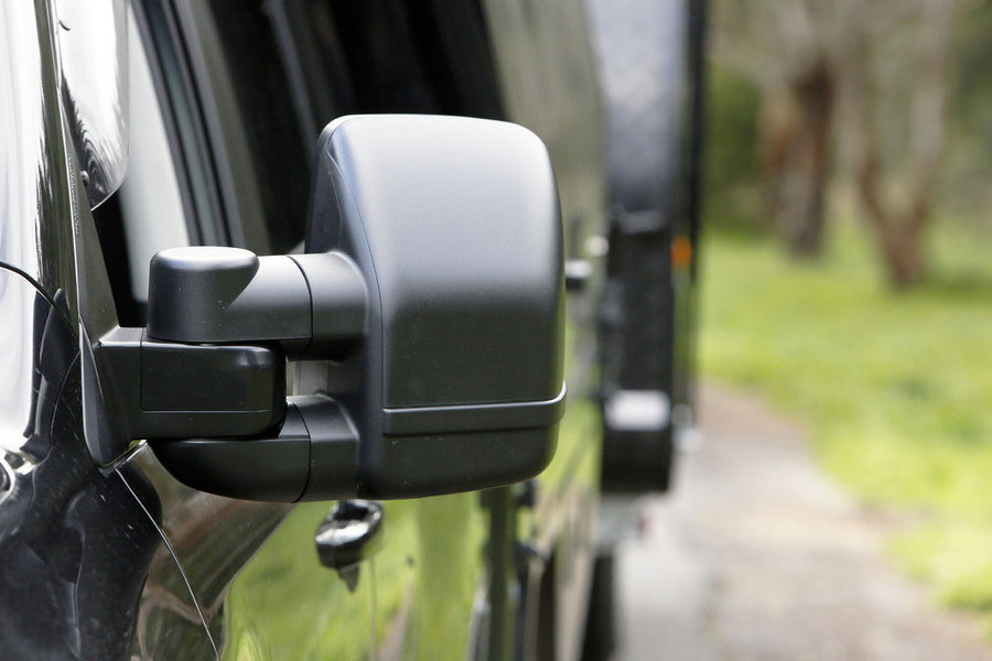 CLEARVIEW Black Original Towing Mirrors Electric Toyota LandCruiser 200 Series 2007 - Aug 2015-CV-TL-200S-EB