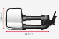 CLEARVIEW Next Gen Tow Mirrors For Toyota Landcruiser 300 Series 2025+ (Heat, Camera, Power Fold, Bsm, Auto Tilt, Indicators) – Black CVNG-TL-300S-HV2FSYIEB