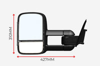 CLEARVIEW Electric Black Classic Towing Mirrors For Lexus LX 470 1998-2007 CVT-TL-100S-IEB